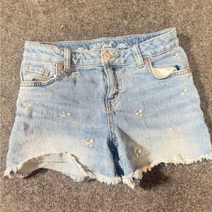 🌀Cat & Jack Kids Embroidered Light Blue Jean Shorts🌀